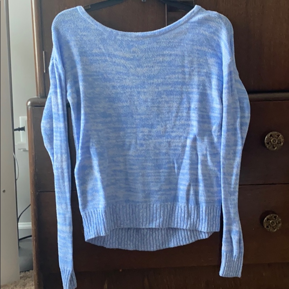 Blue long sleeve light sweater